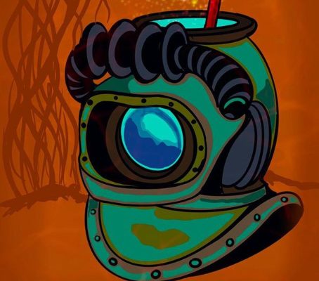 Aquanaut V Tiki Mug Concept Art by Tiki Diablo