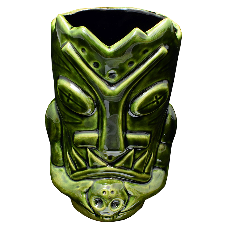 Front - Terrible Tiki Mug - Terrible Tiki - Green with Black Edition