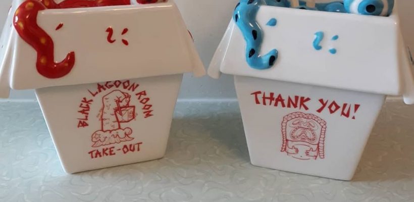 Glaze Tests of Creature from the Crab Rangoon Mugs