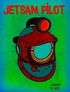 Jetsam Pilot Tiki Mug Concept Art by Tiki Diablo