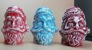 Glaze Tests for Santa's Shrunken Head by Lost Temple Traders