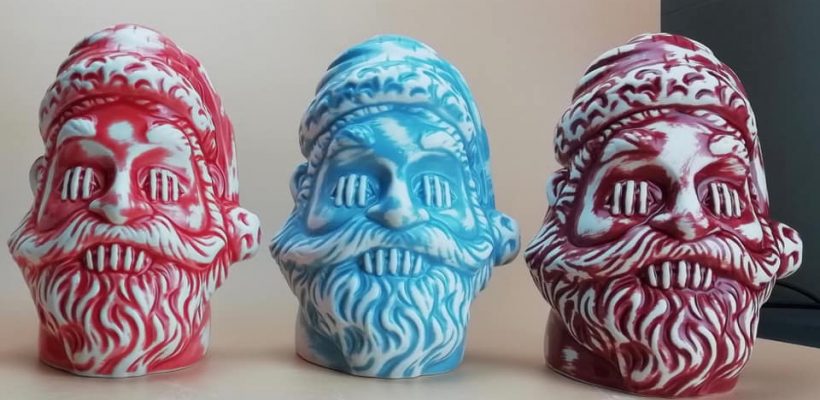 Glaze Tests for Santa's Shrunken Head by Lost Temple Traders