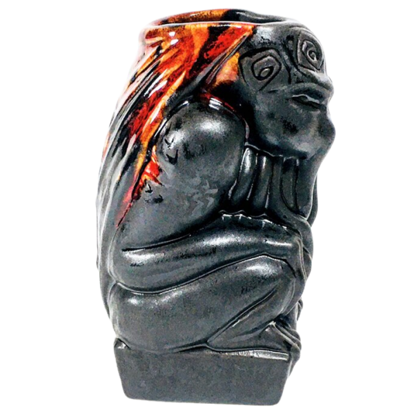 Side - Cthulhu Idol - Shima Ceramics - Metallic Black with Lava Edition