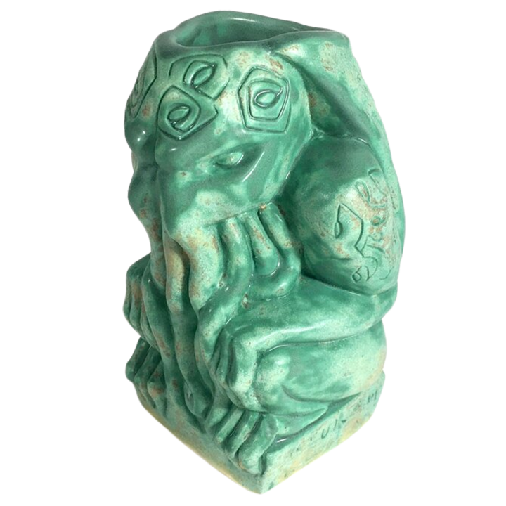 Side - Cthulhu Idol - Shima Ceramics - Patina Green Edition