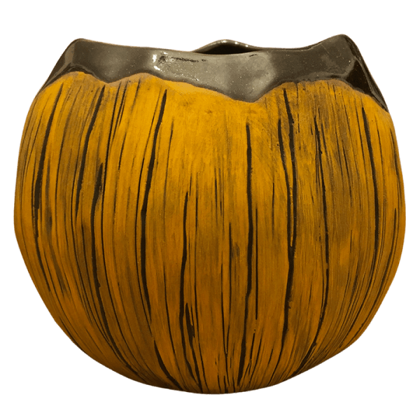 Back - Jack-O-Lantern Coconut Mug - Jungle Modern Ceramics - Black Lip Edition