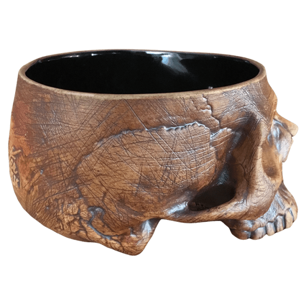 Side - Asmat Cannibal Skull - Strong Water - Iron Oxide Edition