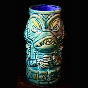 Creature Feature Tiki Mug in Blue Glaze