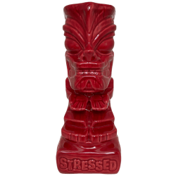 Front - Stressed Tiki Mug - BG Reynolds - Red (Bold Color) Edition