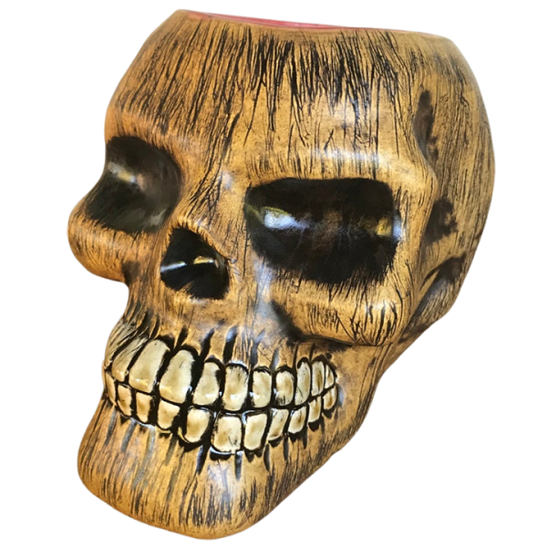 Front - Wood Skull - TikiRob - Red Interior Edition