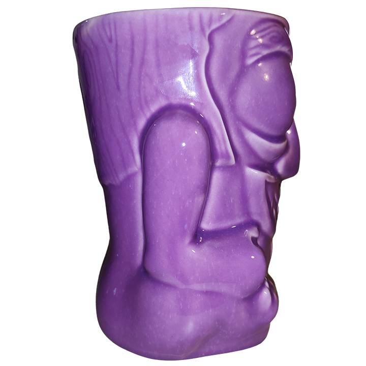 Side - Cockeyed Tiki Bush Warrior - Tiki Farm - Purple Edition