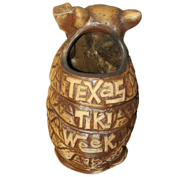 Back - Armadillo Holding Ukulele Mug (2019 Mug) - Texas Tiki Week - Brown Edition