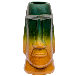 Front - Easter Island Tiki - Tiki Bauer - Emerald Green and Warehouse Brown Edition