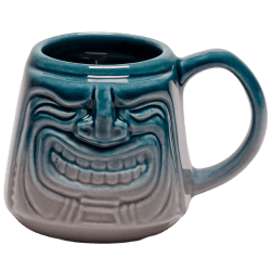 Front - Java Tiki Mug - Tiki Bauer - Teal and Granite Edition