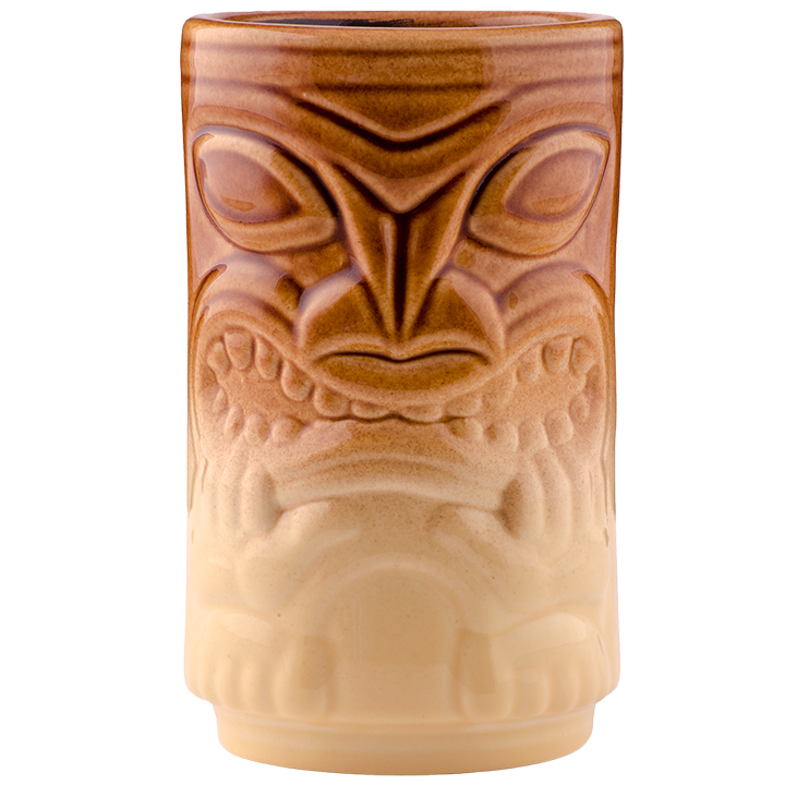 Front - Two Face Tiki - Tiki Bauer - Warehouse Brown and Buttercream Edition