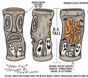 Spoo-Tiki in Grey Glaze