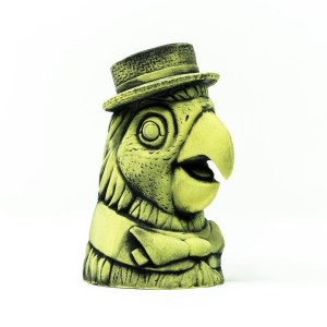 Barker Bird Ceramic Mug in Lime Green Glaze