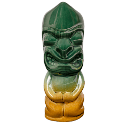 Front - Island Chief Tiki - Tiki Bauer - Emerald Green and Warehouse Brown Edition