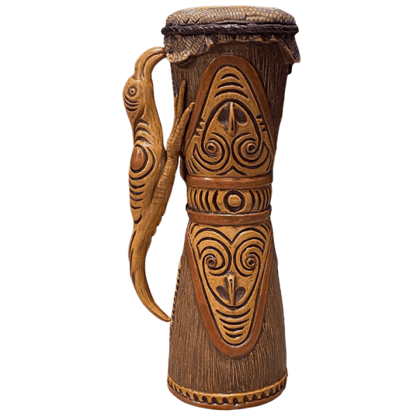 Front - Kundu (PNG Drum) - Ceramics by Carol - Bird Edition