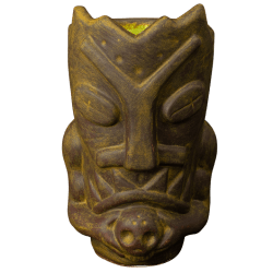 Front - Terrible Tiki Mug - Terrible Tiki - Rusted Iron With Green Interior Edition