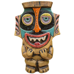 Koro Tiki Mask Mug - TikiRob - One-Of-A-Kind