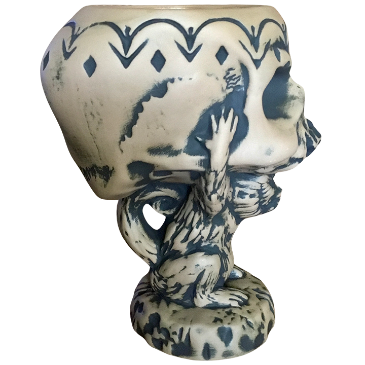 Side - 2021 Tiki Bash Mug (Monkey Supporting Skull) - Cutwater Spirits - 1st Edition