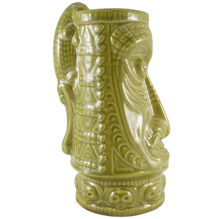 Side - Crocodile King Tiki Mug - Tiki Farm - Pippin Green Edition