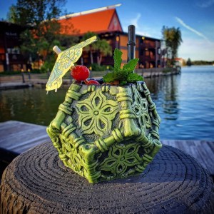 Jade Tile Swag Lamp By Taboo Relics