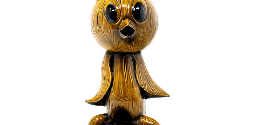 Orange Bird Mug in Amber Glaze