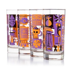 Tapa Highball Glasses By SHAG In Purple and Orange