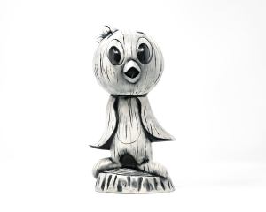 Orange Bird Mug in Bone White