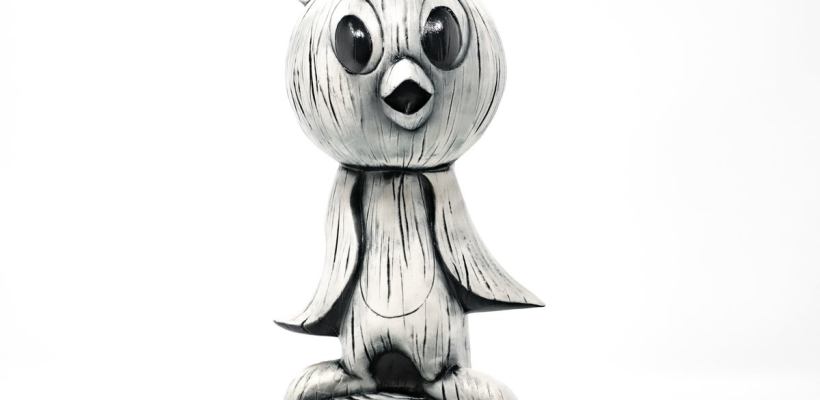 Orange Bird Mug in Bone White