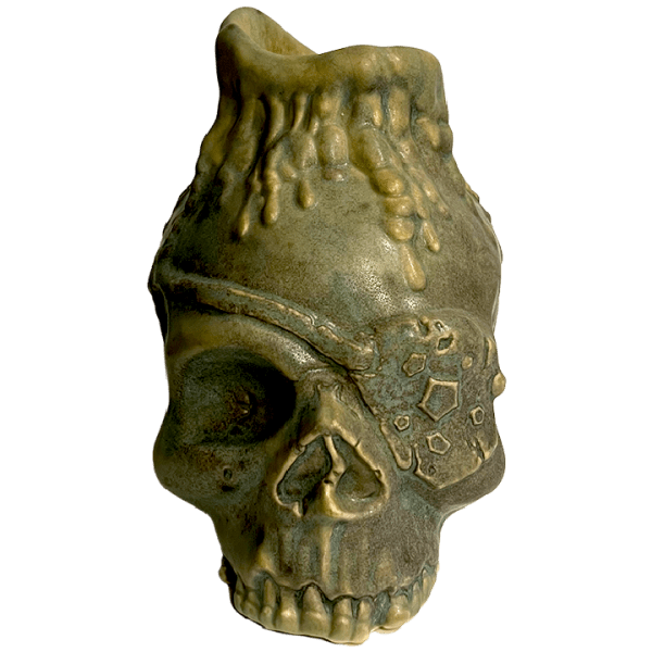 Front - Captain William Tobias Faulkner Pirate Skull Mug - The Golden Tiki - Limited Edition