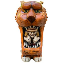 Front - Tiger Snack Mug - Lost Temple Traders - Orange Edition