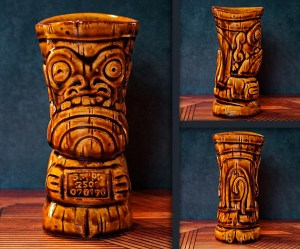 Glossy Brown Mug Shot Tiki Mug