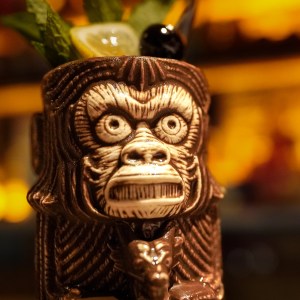 Balinese Monkey Totem Mug From Wusong Road Tiki Bar