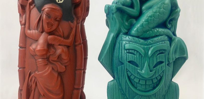 Marooned Mutineer and Looky Leia Mugs Designed By Candy For Tiki Farm