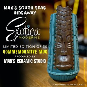 Exotica Moderne 5 Year Commemorative Mug By Max's South Seas Studio