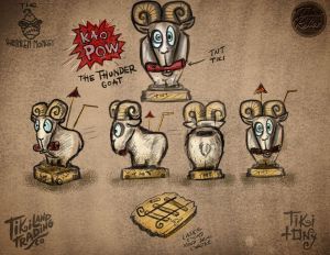 Thunder Goat Mug Design By Tiki Tony of Tikiland Trading Company