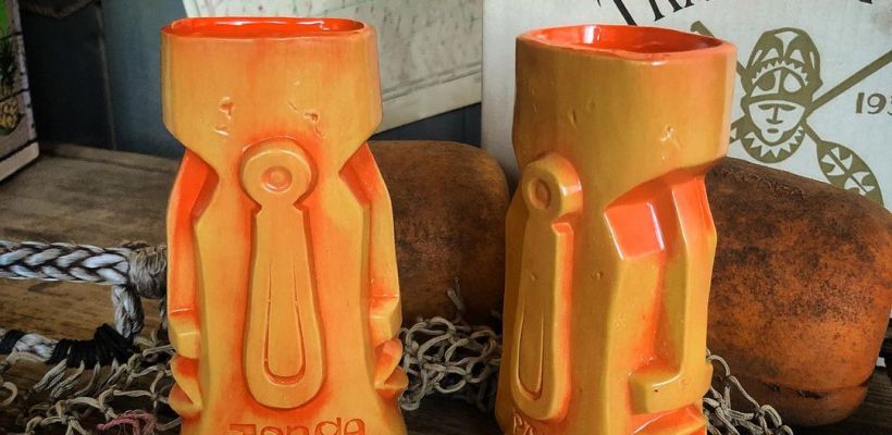 Vitamin C Orange Glaze Edition of Tonga Hut's Old Two Face Mug