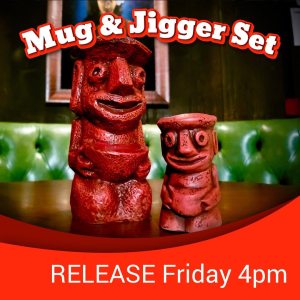 Drooling Bastard Tiki Mug and Jigger Set From Tonga Hut