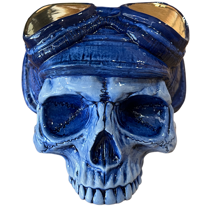 Front - Test Pilot Mug - Lost Temple Traders - 2nd Edition Wild Blue (Golden Lenses)