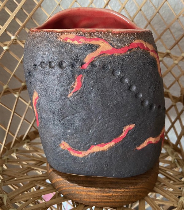 1-of-1 Lava Edition Blood Pendant Mug By The Tiki Texan Boutique [100% Net Proceeds Go To Hawaii Fire Relief] Back