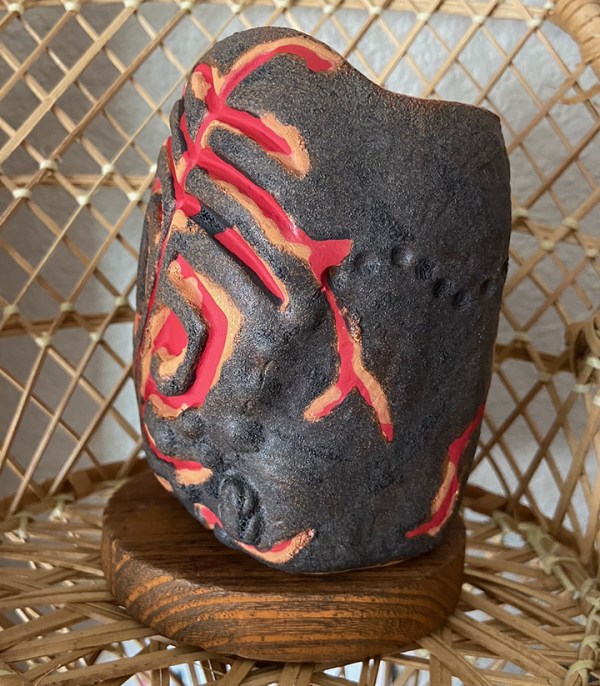 1-of-1 Lava Edition Blood Pendant Mug By The Tiki Texan Boutique [100% Net Proceeds Go To Hawaii Fire Relief] Front