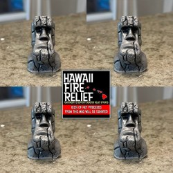 4 Pack of Grumpy Moai Shot Glasses By Freaky Deaky Tiki [100% Net Proceeds Go To Hawaii Fire Relief]
