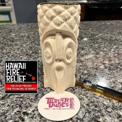 Bumatay Tiki Mug By Oakwash In White Glaze [100% Net Proceeds Go To Hawaii Fire Relief]
