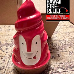 Cherry Red Swirly Bob Mug From Lost Temple Traders [100% Net Proceeds Go To Hawaii Fire Relief]