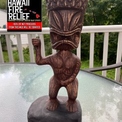 Gecko's Menehune Tiki Goblet From South Sea Arts [100% Net Proceeds Go To Hawaii Fire Relief]