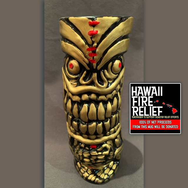 Lava Letch II Mug From Frankie's Tiki Room Hand Painted By BigToe [100% Net Proceeds Go To Hawaii Fire Relief]