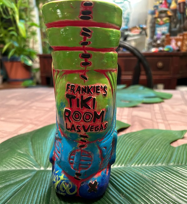 Lava Letch II Mug From Frankie's Tiki Room Hand Painted By BigToe GreenBlue [100% Net Proceeds Go To Hawaii Fire Relief] Back