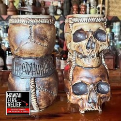 Official Headhunter Mug + Home Tiki Bar Experience [100% Net Proceeds Go To Hawaii Fire Relief]